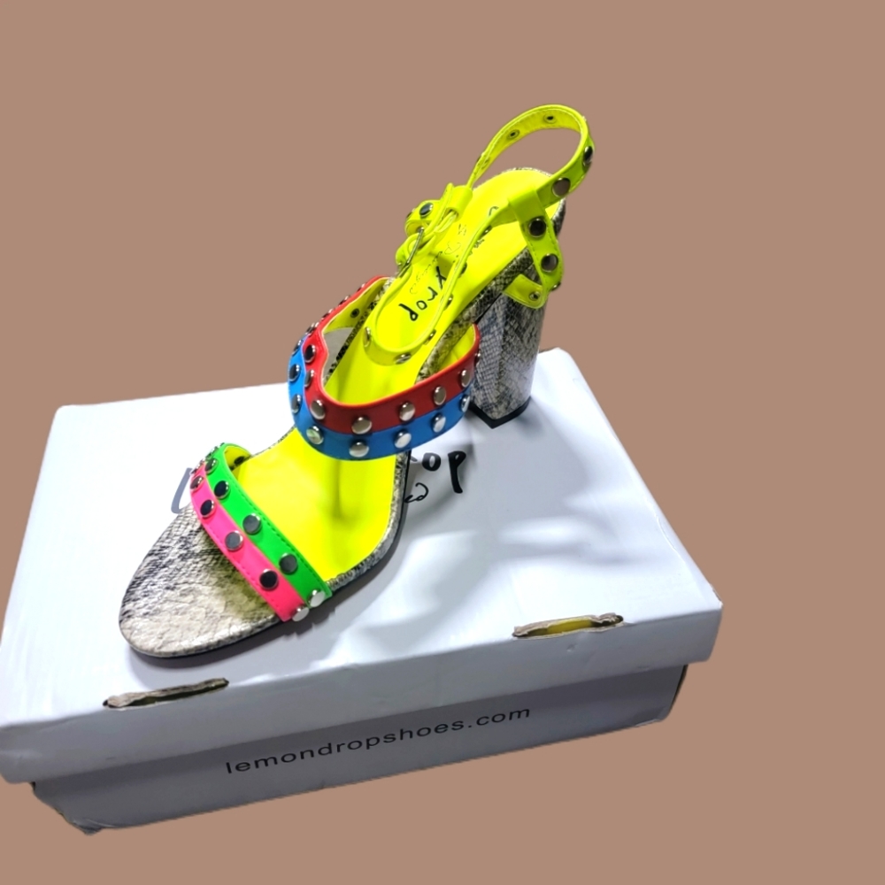 Multi Color Block Heels - image 1